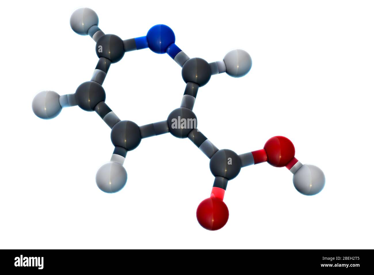 Vitamin B3, Molecular Model Stock Photo