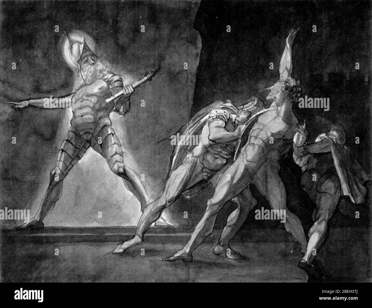 Henry Fuseli rendering of Hamlet and his father's Ghost Stock Photo - Alamy