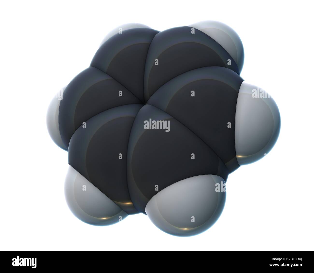 Naphtaline, molecular model with atoms Stock Photo - Alamy