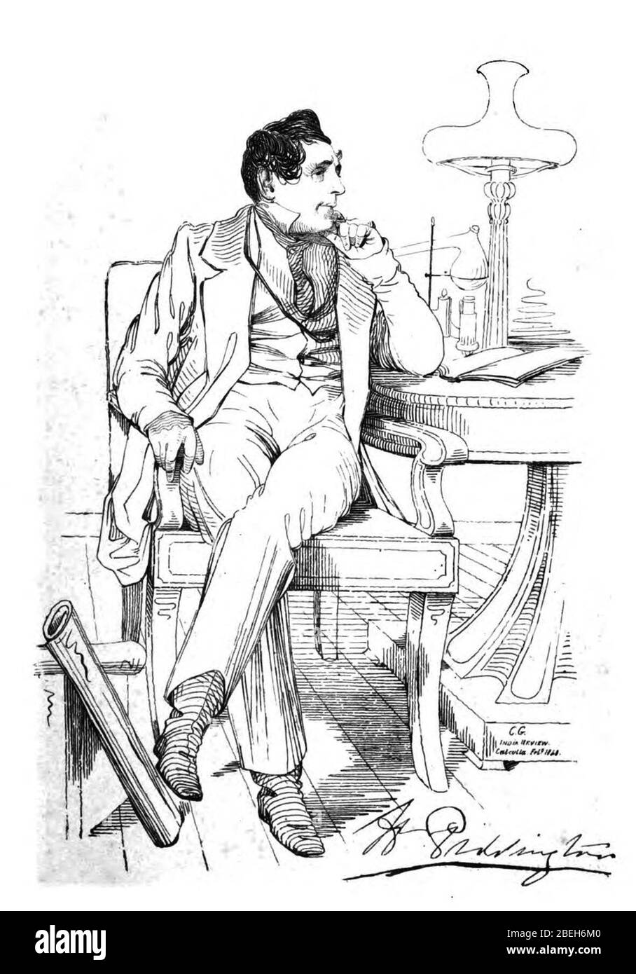 Henry Piddington 1839. Stock Photo