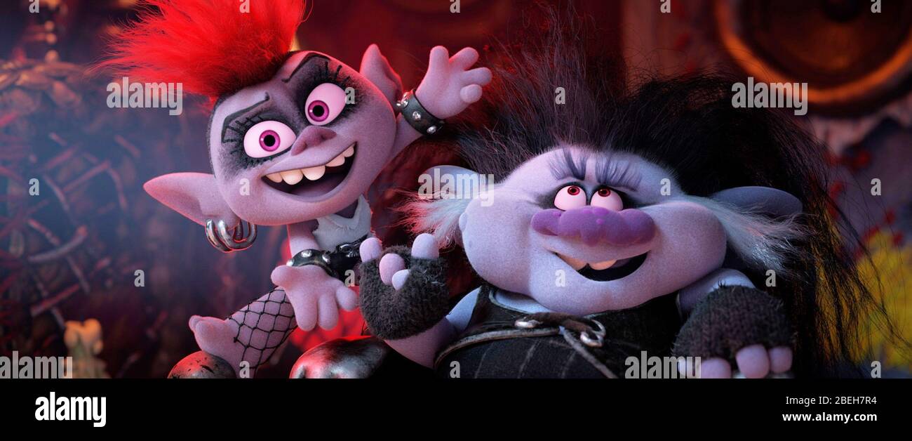 TROLLS WORLD TOUR, from left: Barb (voice: Rachel Bloom), King Thrash  (voice: Ozzy Osbourne), 2020. © Universal Pictures / Courtesy Everett  Collection Stock Photo - Alamy