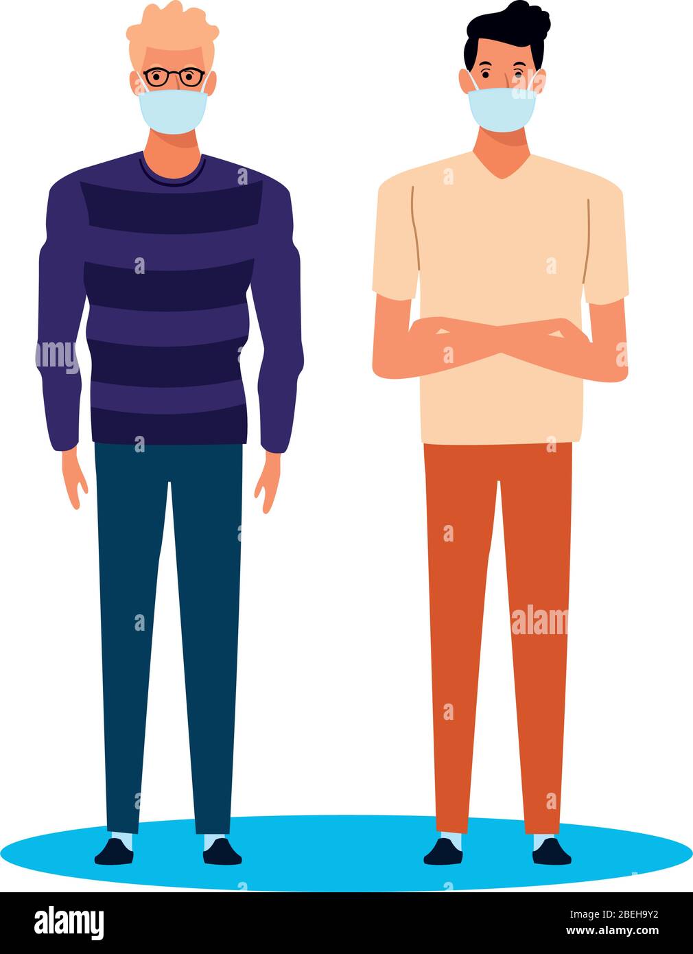 men using face mask for covid19 character Stock Vector Image & Art - Alamy