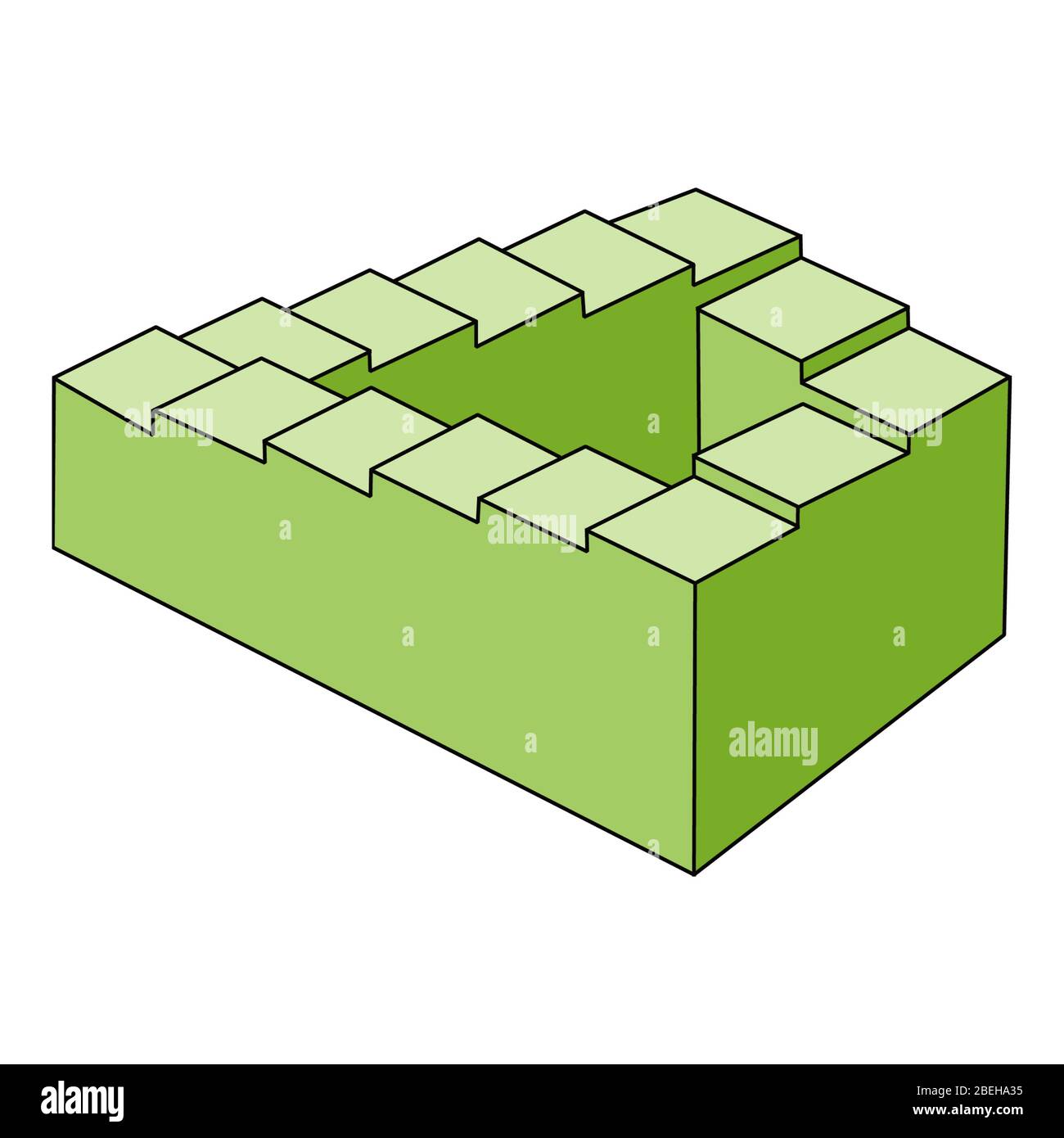 Optical Illusion, Penrose Stairs, Illustration Stock Photo Alamy