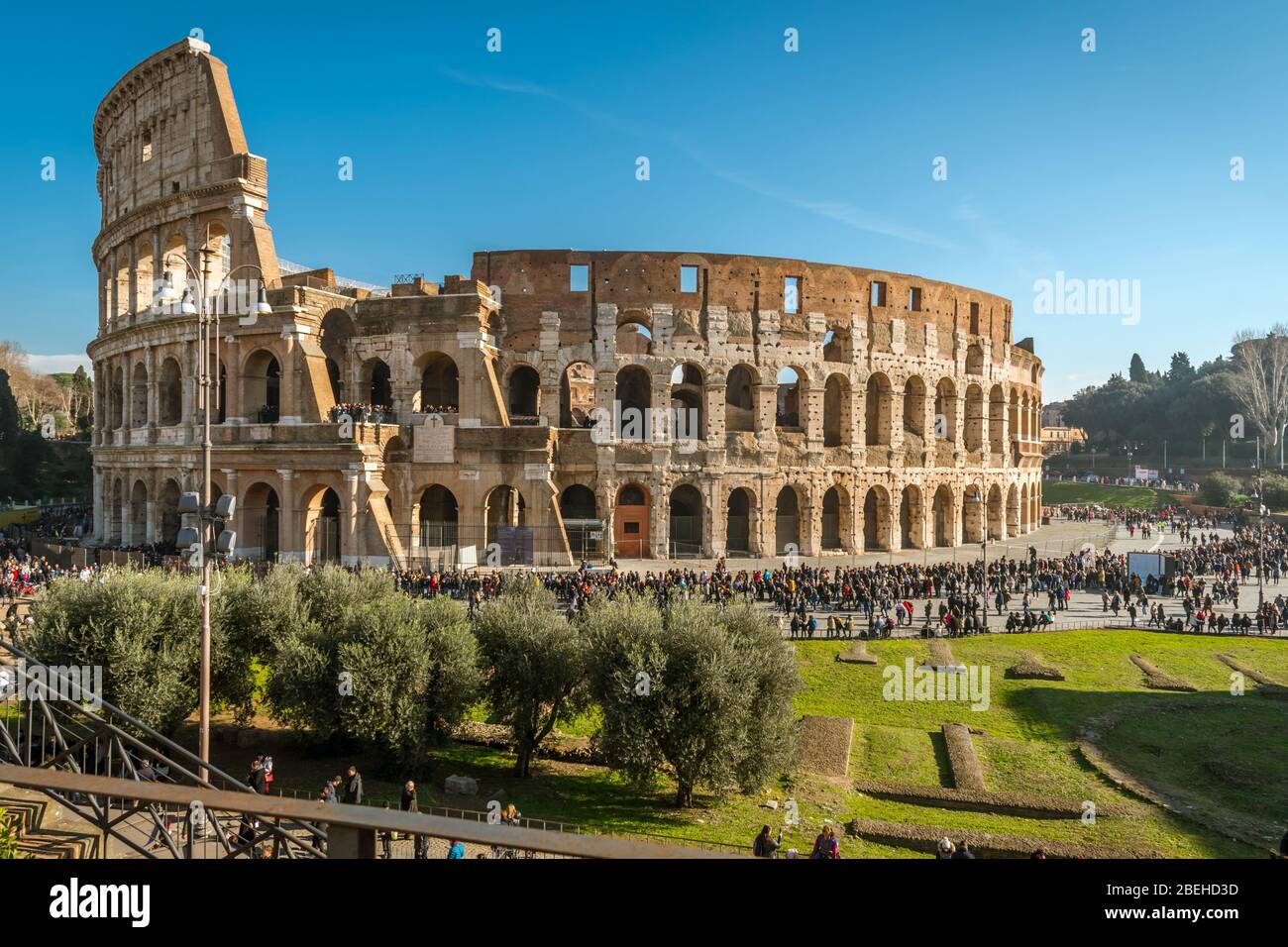 Rome forum view before COVID-19 Stock Photo