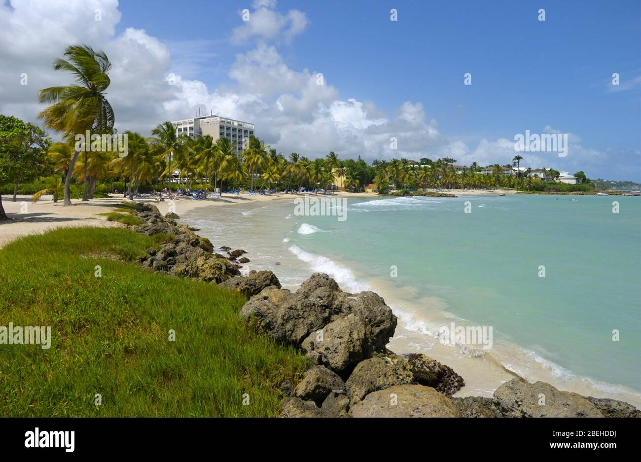 Iconic beach vacation, Guadeloupe FR Stock Photo