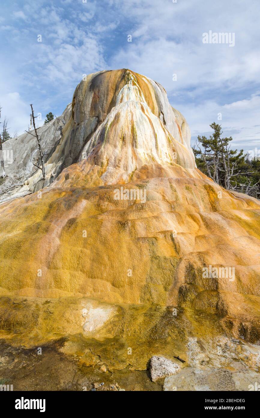 The Orange Spring mound in Yellowstone National Park Stock Photo