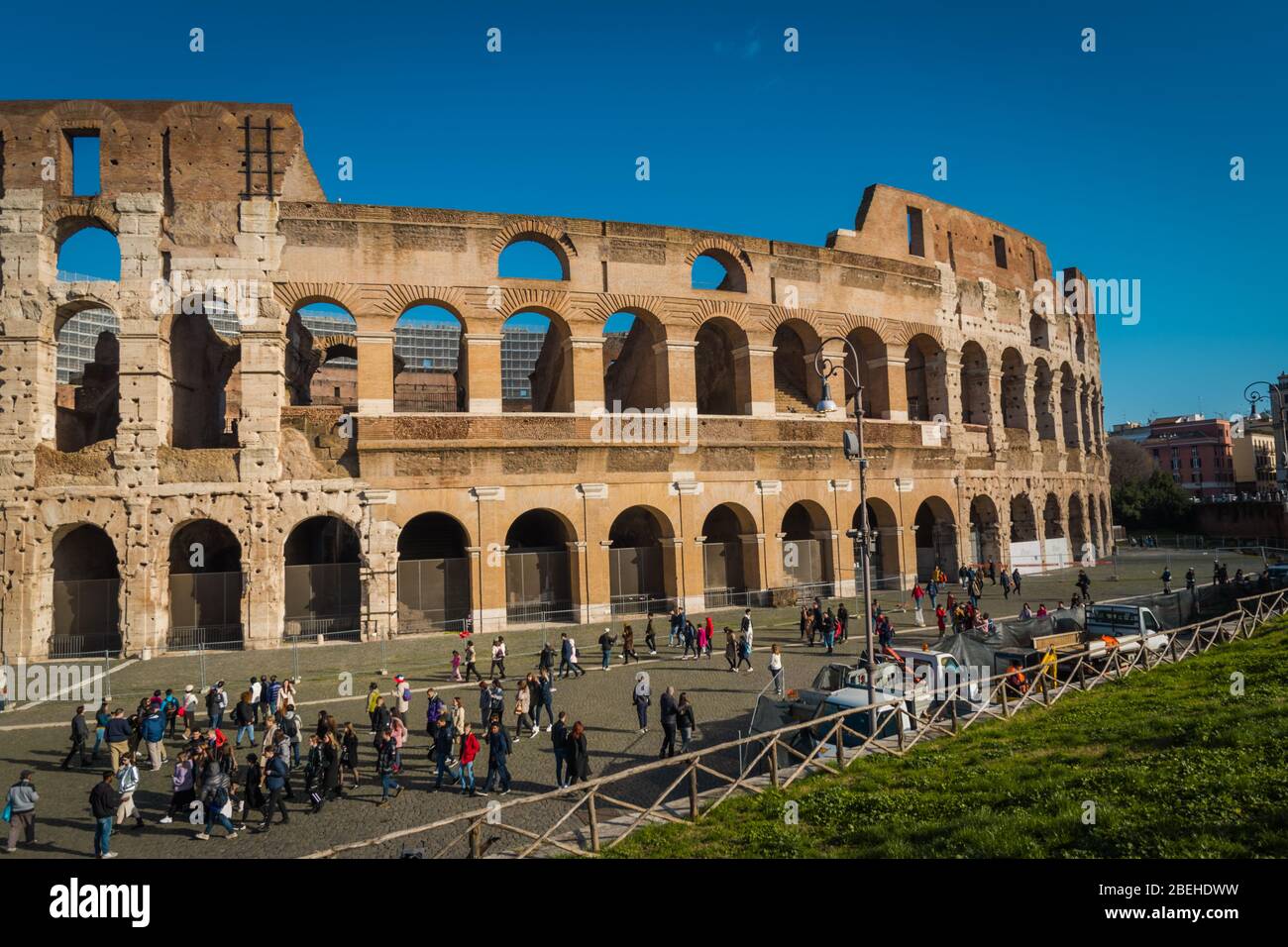 Colosseum in Rome before COVID-19 pandemic Stock Photo