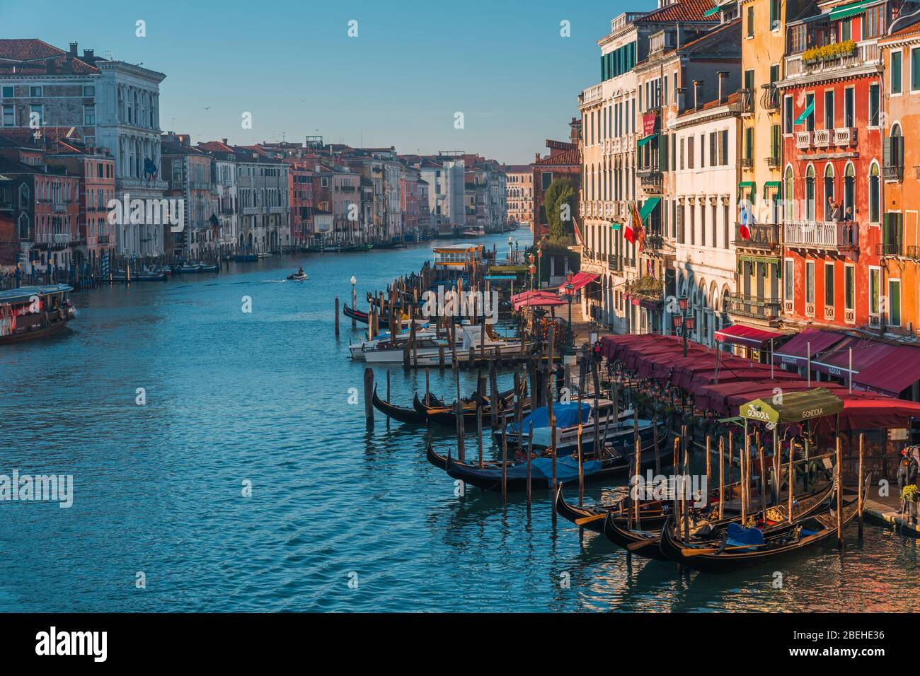 VENICE, VENETO / ITALY - DECEMBER 26 2019: Venice view from the top before COVID-19 pandemic Stock Photo