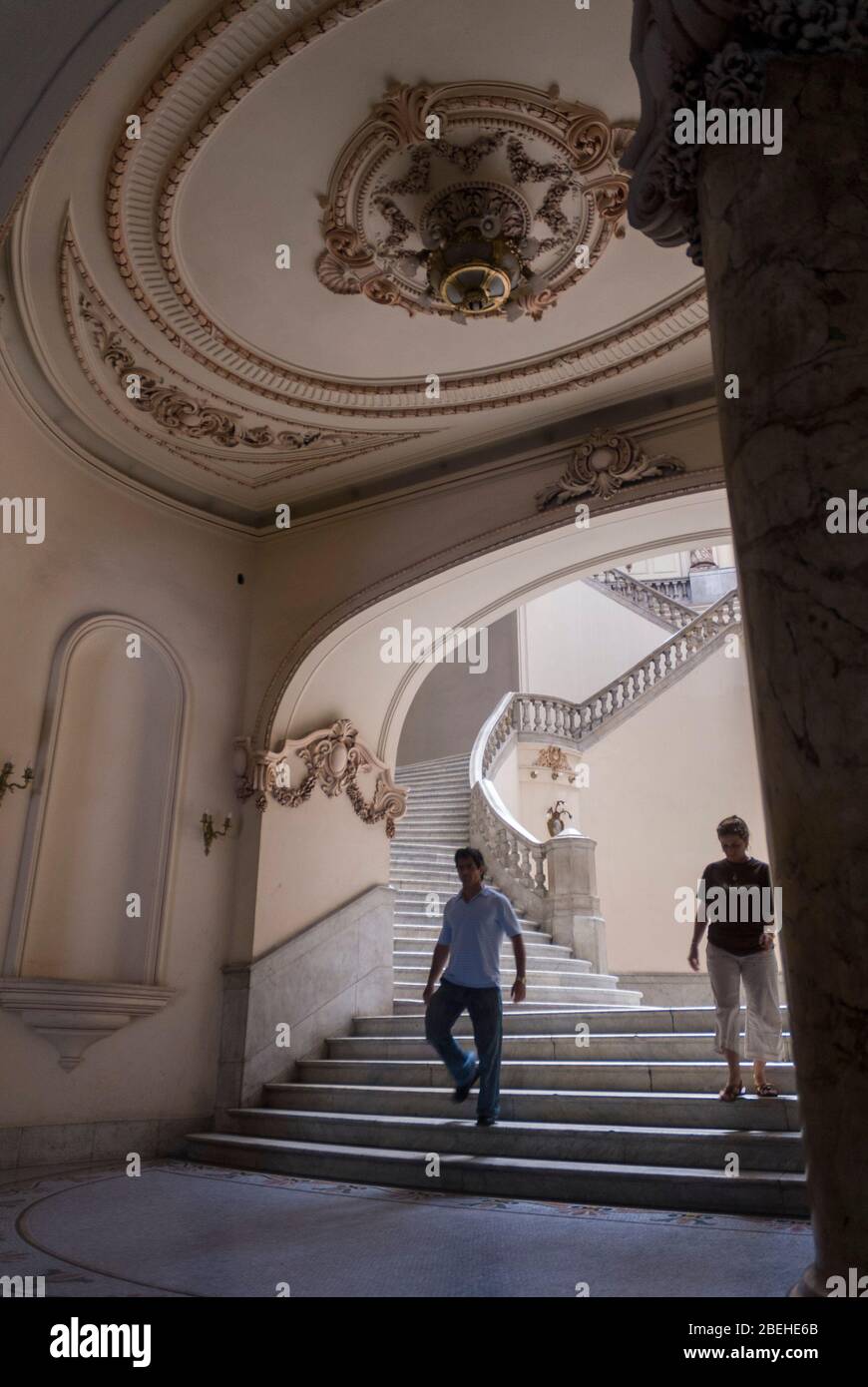Stairs at the entrance of the Gran Teatro de La Habana Alicia Alonso. La Habana. Cuba Stock Photo