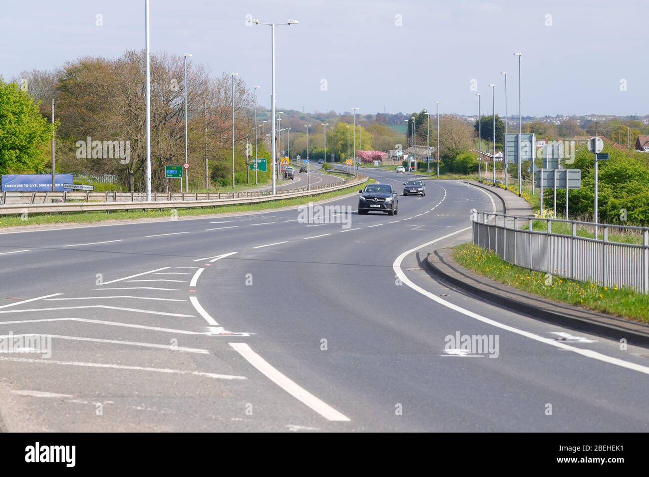 The A63 Selby Road is a 50mph dual carriageway at Swillington Common in