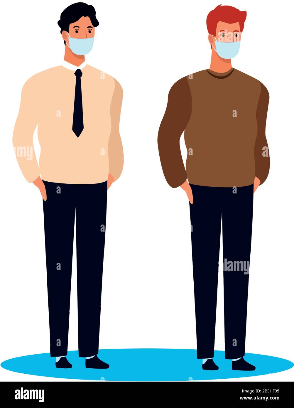 men using face mask for covid19 character Stock Vector Image & Art - Alamy
