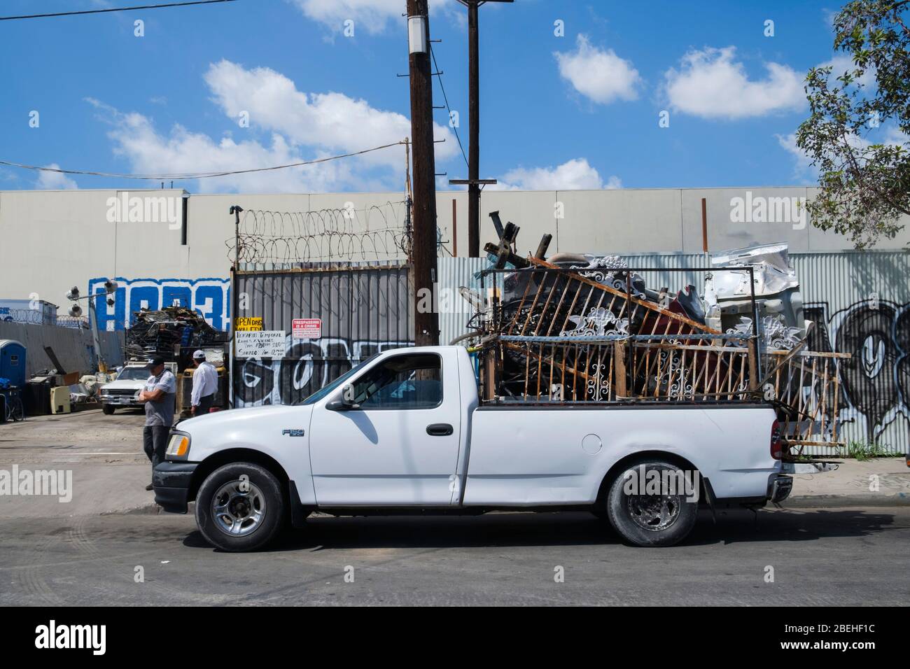 Recycling facility, Los Angeles, California, United States of America Stock Photo