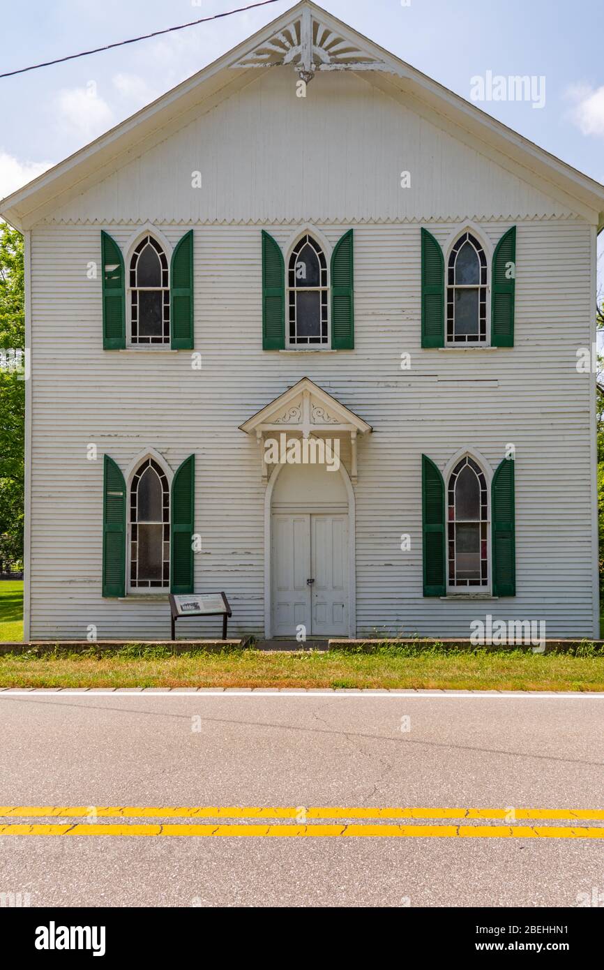 Big Bone Methodist Church at Big Bone State Park in Kentucky that constructed in 1888 and is on the National Register of Historical Places Stock Photo