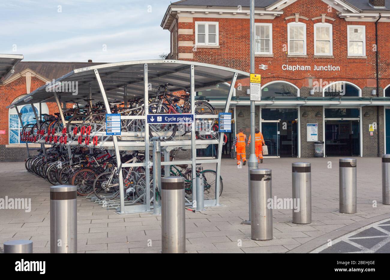 Clapham Junction railway station Bike racks outside the main station