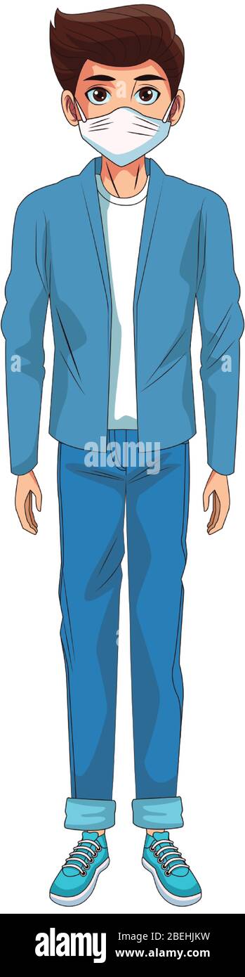 man using face mask character Stock Vector Image & Art - Alamy