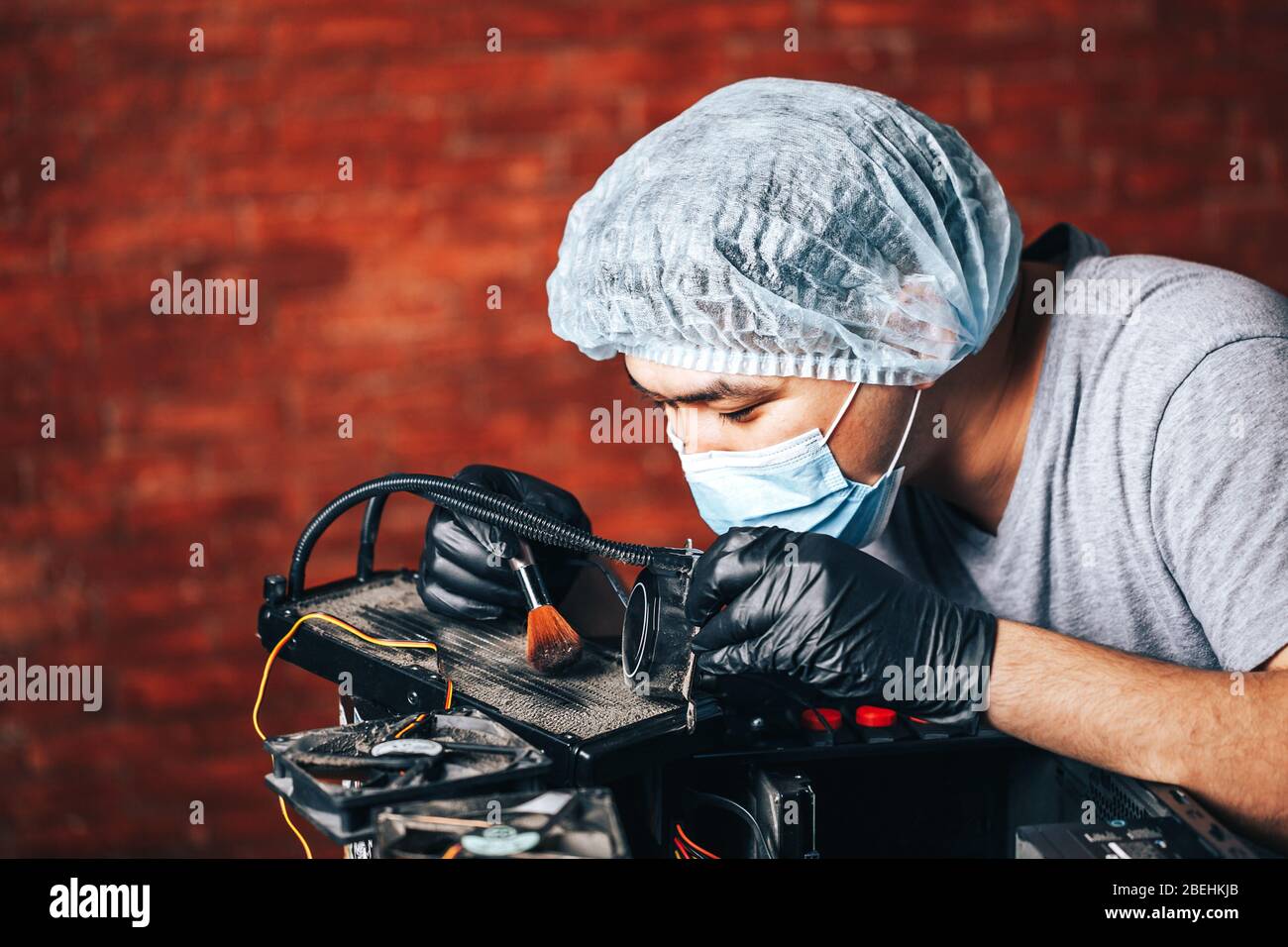 Computer cleaning and repair Stock Photo - Alamy