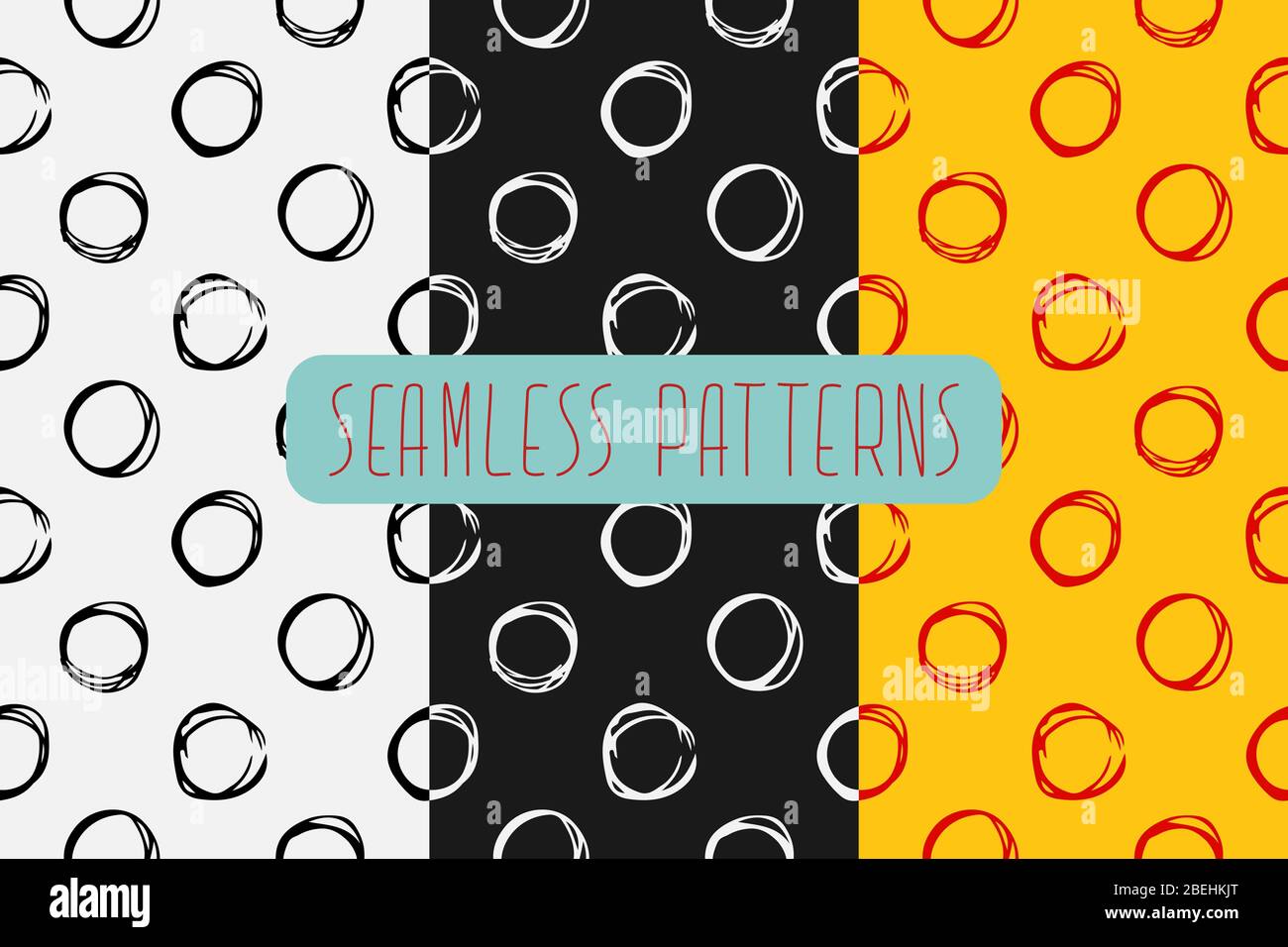 A seamless pattern of circles drawn by hand Stock Vector Image & Art ...