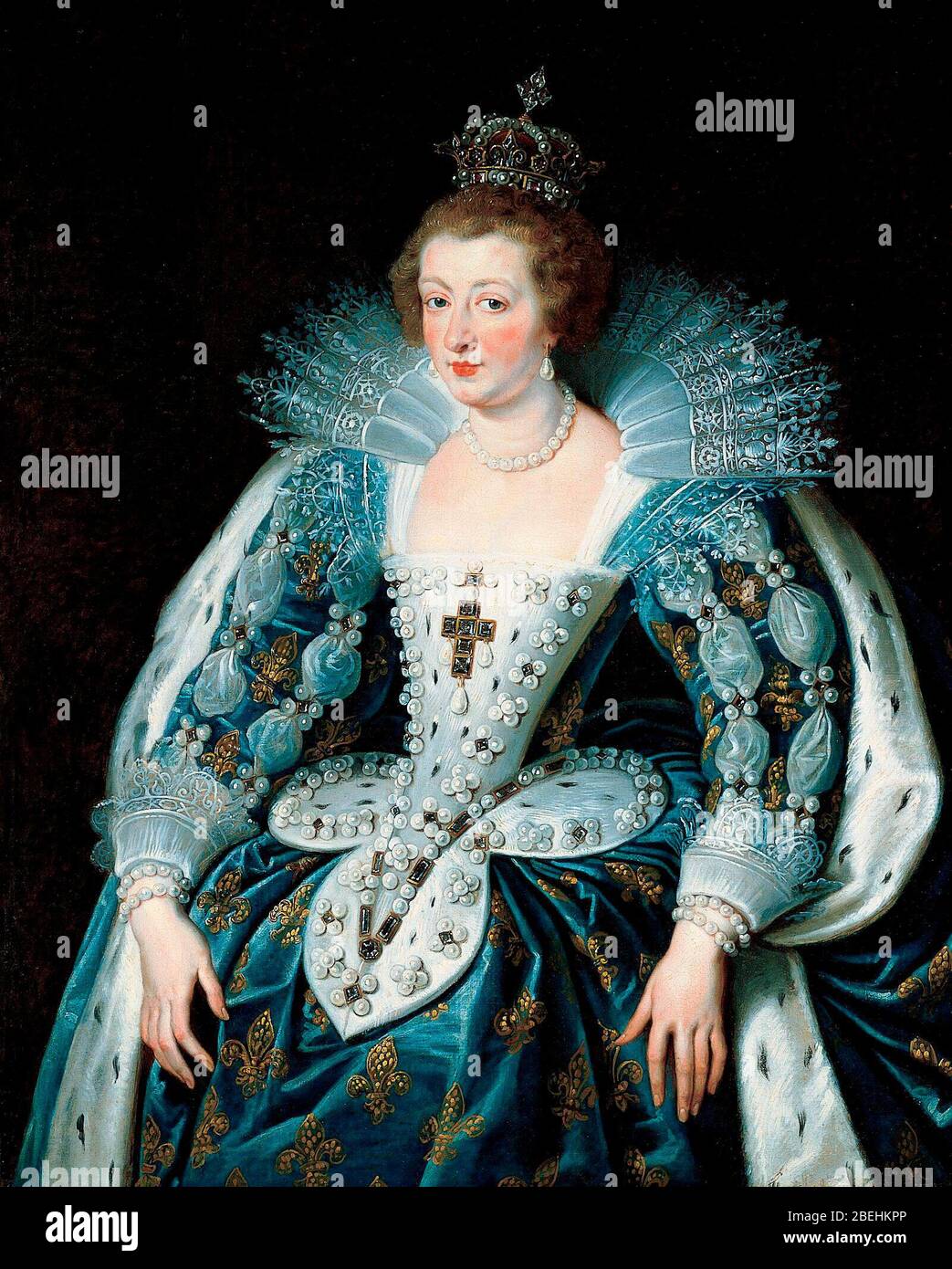 Anne of Austria, Queen of France, wife of Louis XIII(1601-1666) - Peter Paul Rubens, circa 1625 Stock Photo