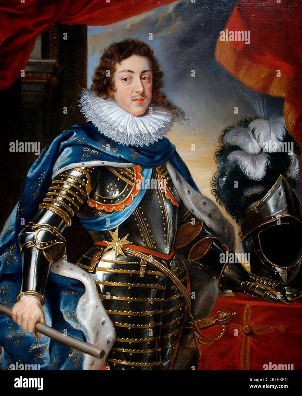 Portrait of Louis XIII of France (1601-1643), Warrior King, circa 1625 Stock Photo
