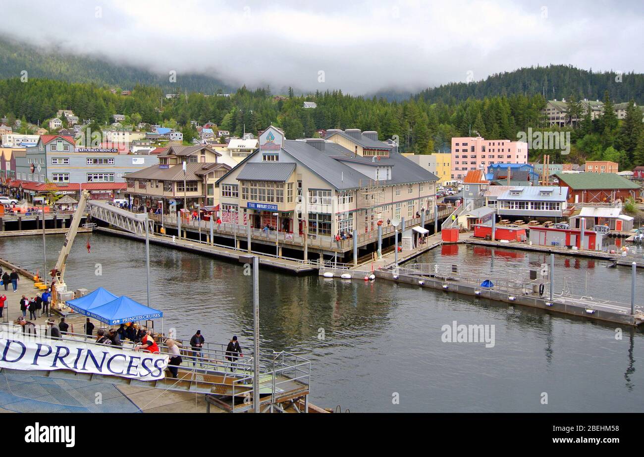 downtown skagway alaska historic buildings Stock Photo Alamy