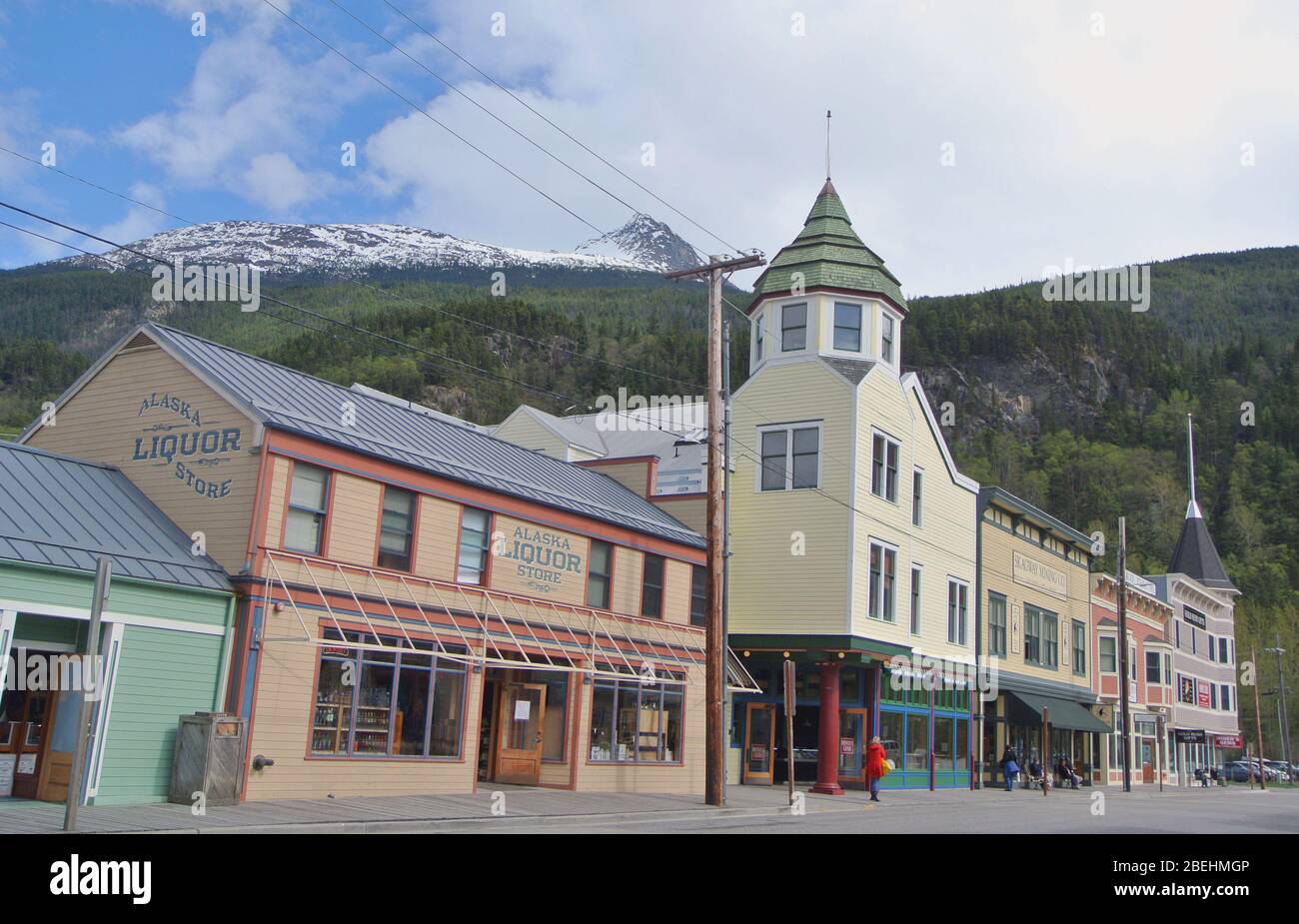 downtown skagway alaska historic buildings Stock Photo Alamy