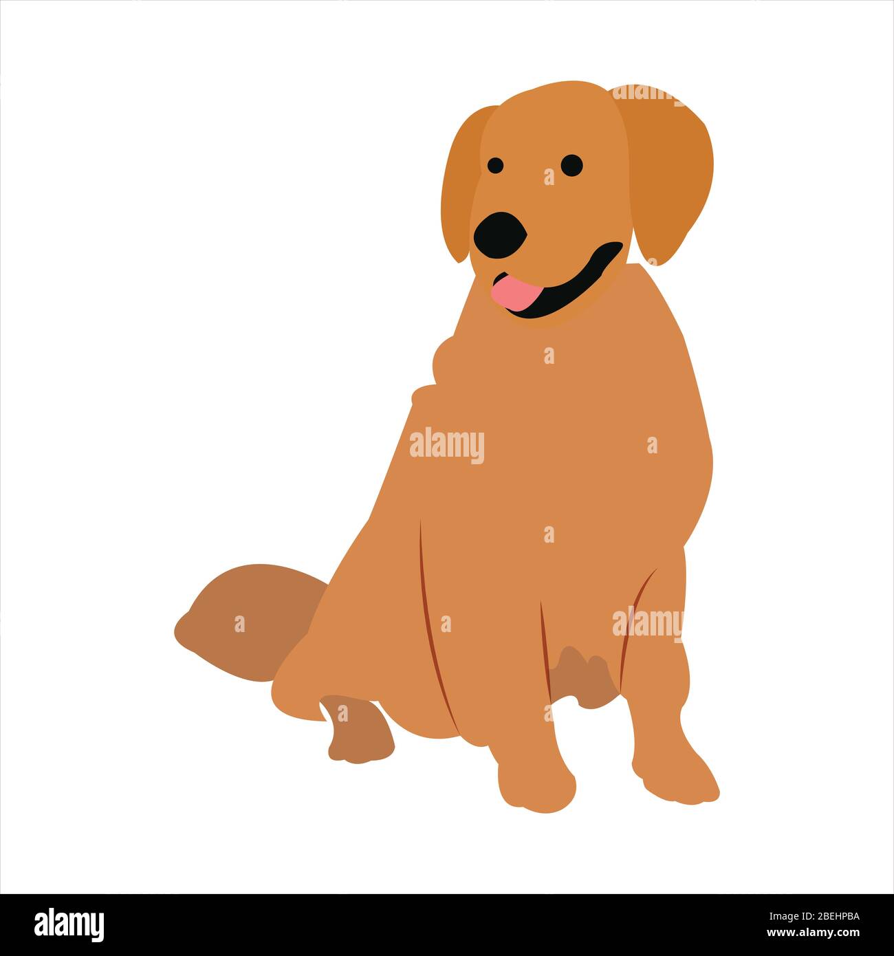 Funny dog clip art illustration with cartoon style Stock Vector
