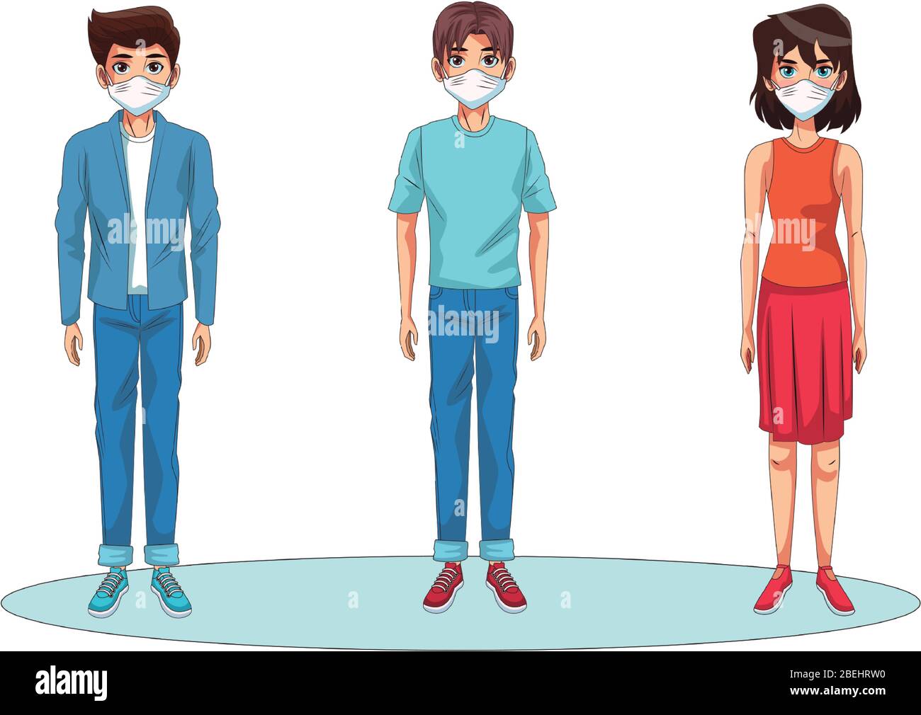 people using face masks characters Stock Vector Image & Art - Alamy