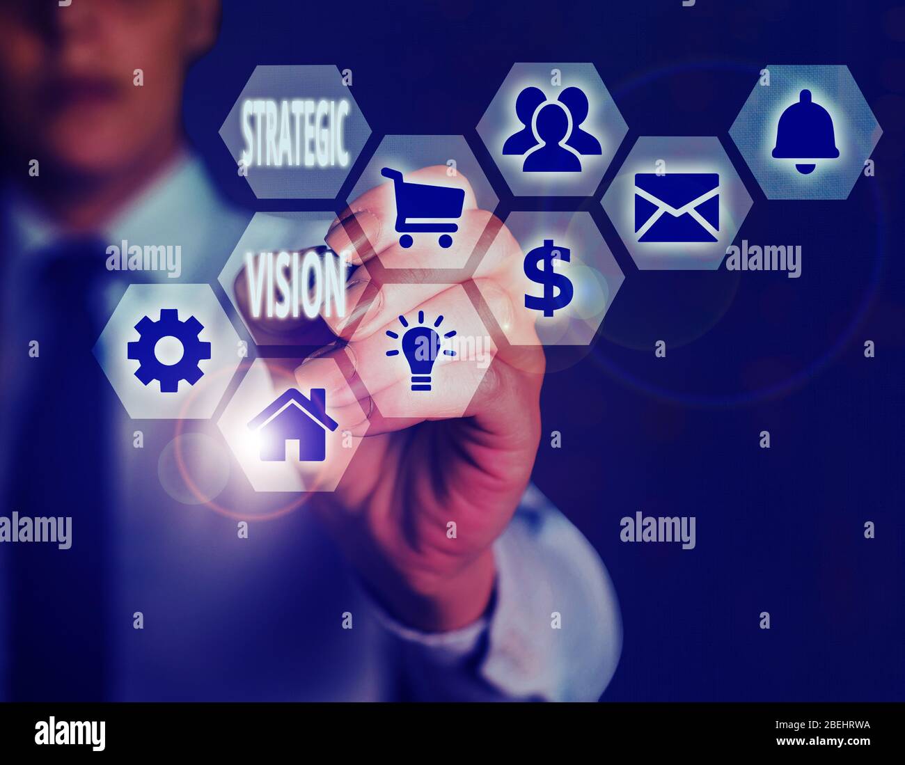 Conceptual hand writing showing Strategic Vision. Concept meaning ...