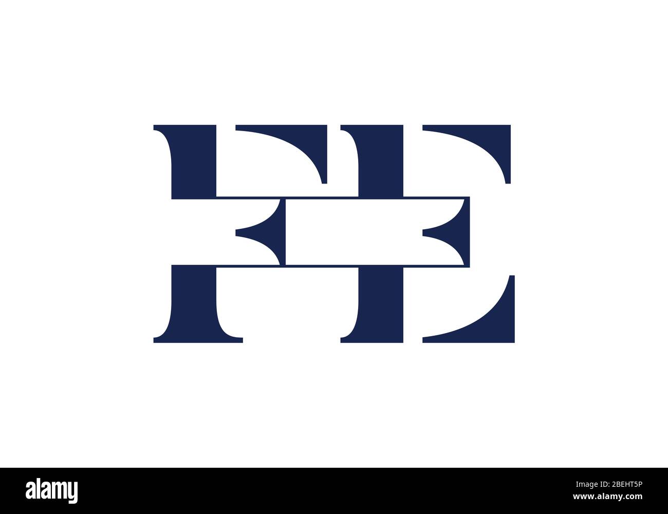 Initial Monogram Letter FE Logo Design Vector Template. FE Letter Logo ...