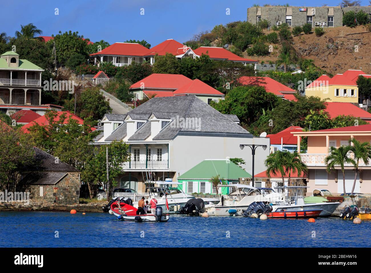 Gustavia Harbor,St. Barts,Caribbean Stock Photo