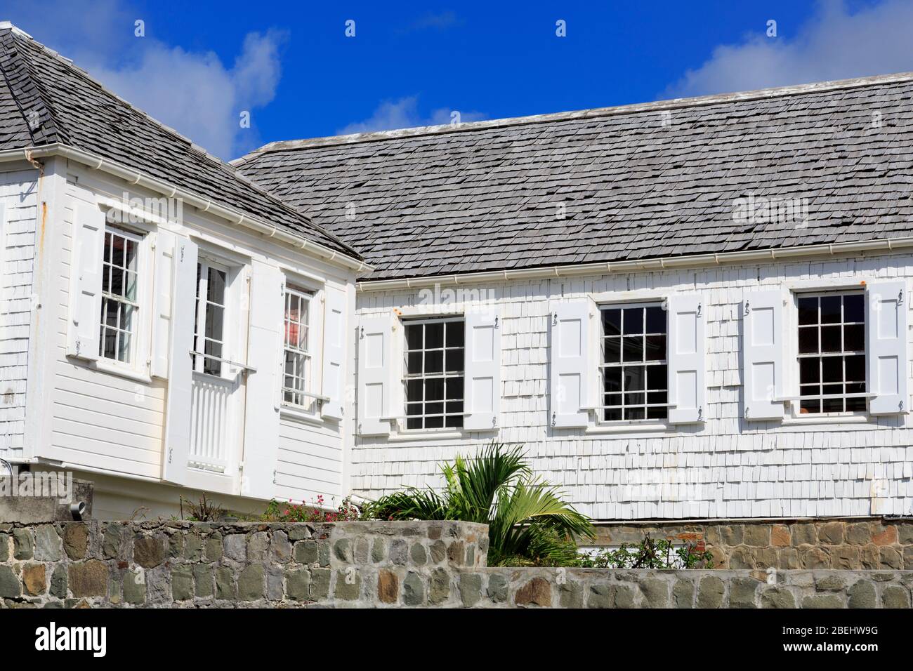 Historic Dinzey House in Gustavia,Saint Barts,Caribbean Stock Photo
