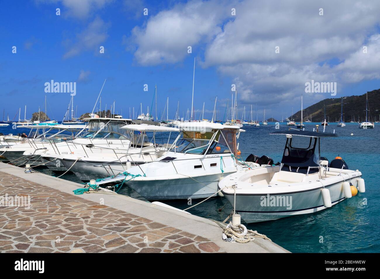 La Pointe in Gustavia Harbor,Gustavia,Saint Barts,Caribbean Stock Photo