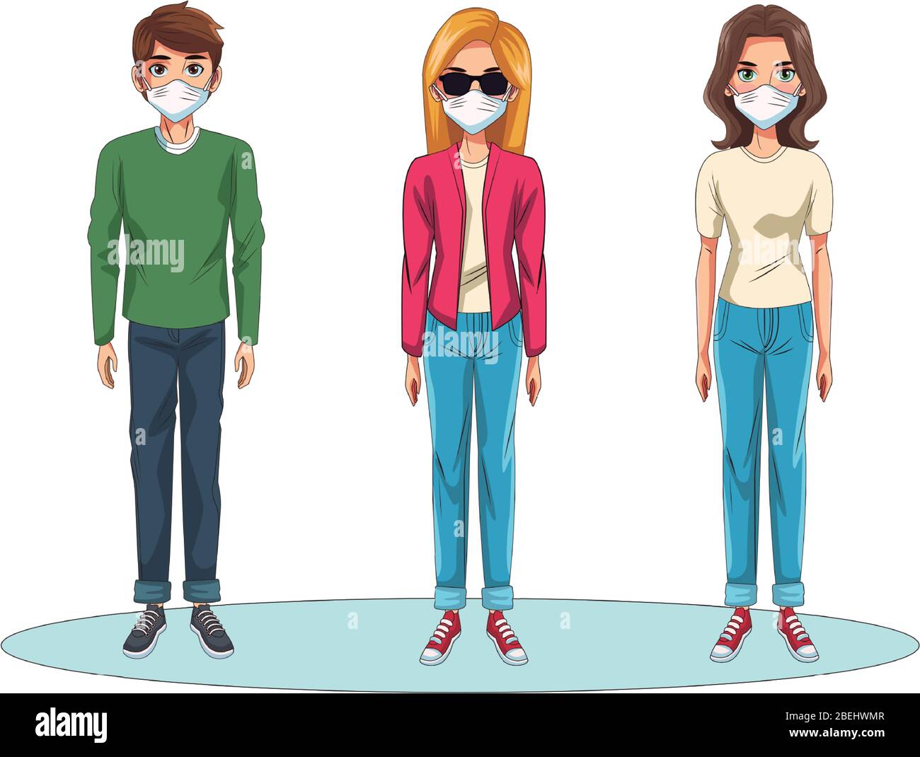 people using face masks characters Stock Vector Image & Art - Alamy
