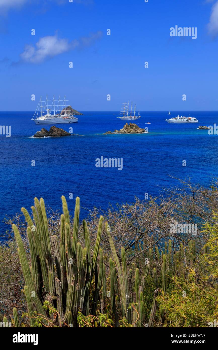 View from Fort Carl,Gustavia,Saint Barts,Caribbean Stock Photo