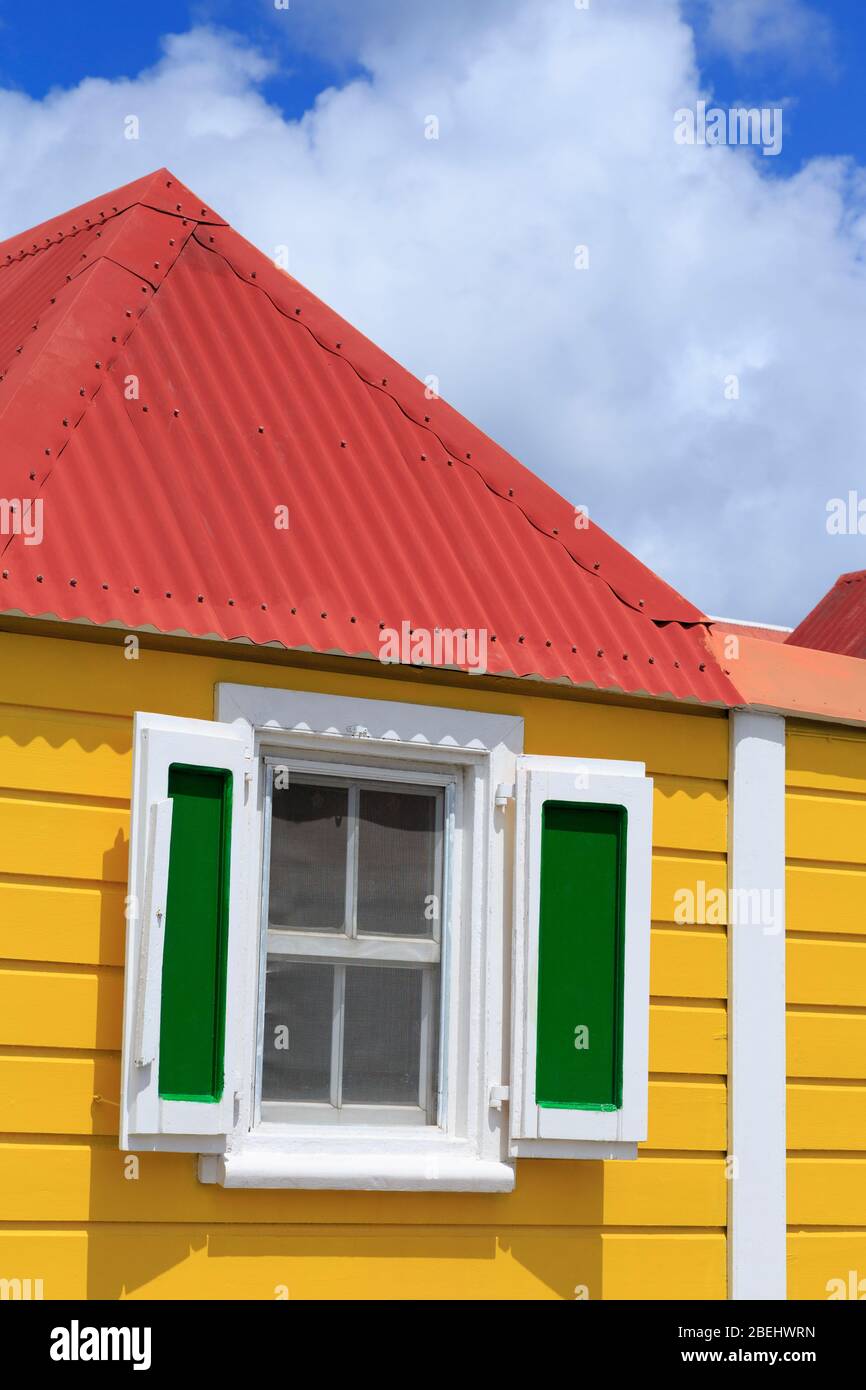 Cottage in Gustavia,Saint Barts,Caribbean Stock Photo