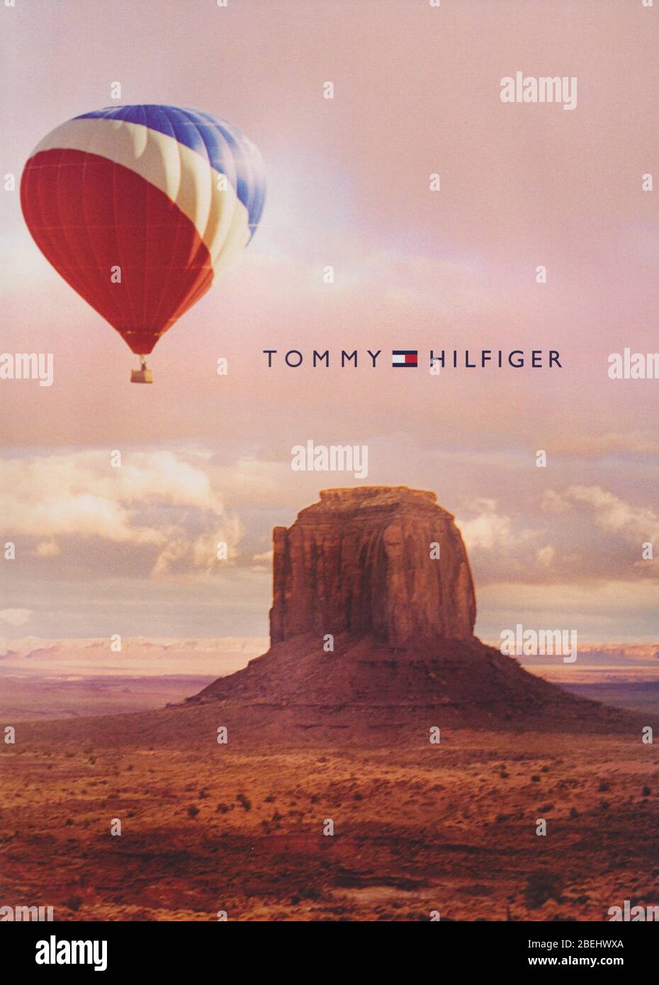 poster advertising Tommy Hilfiger fashion house with Anja Rubik in paper  magazine from 2007 year, advertisement, creative Tommy Hilfiger 2000s  advert Stock Photo - Alamy