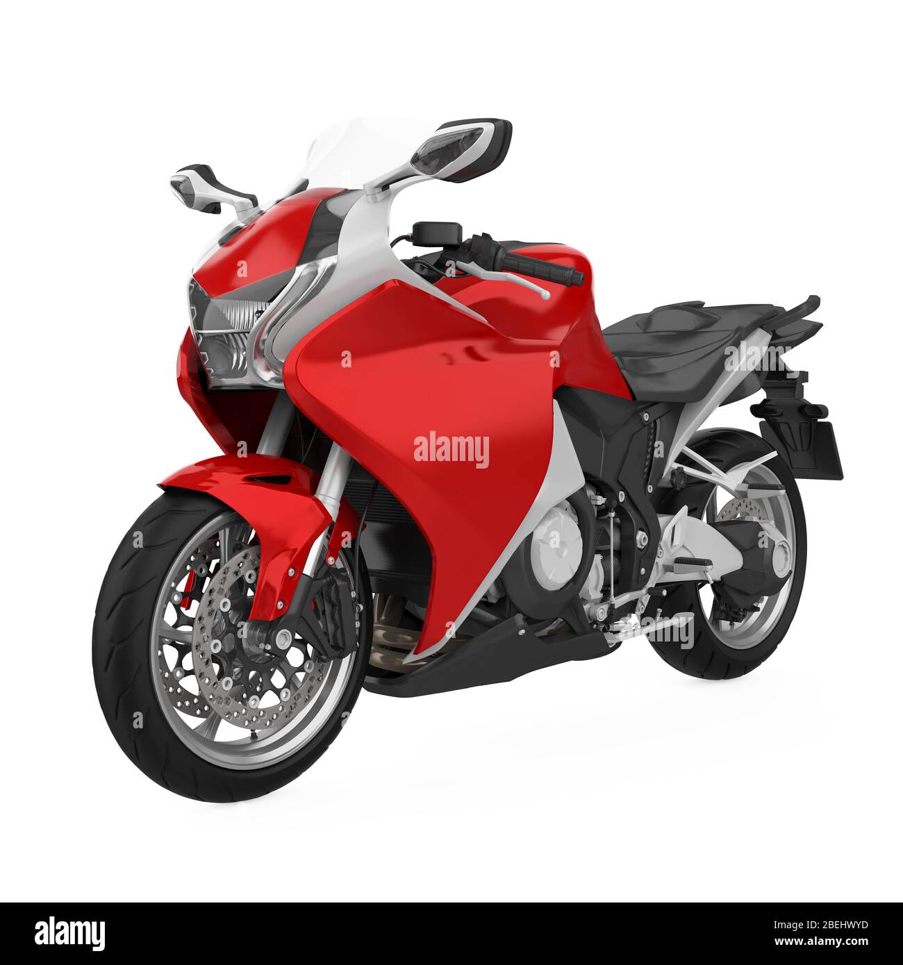 Red Sport Motorcycle Isolated Stock Photo - Alamy