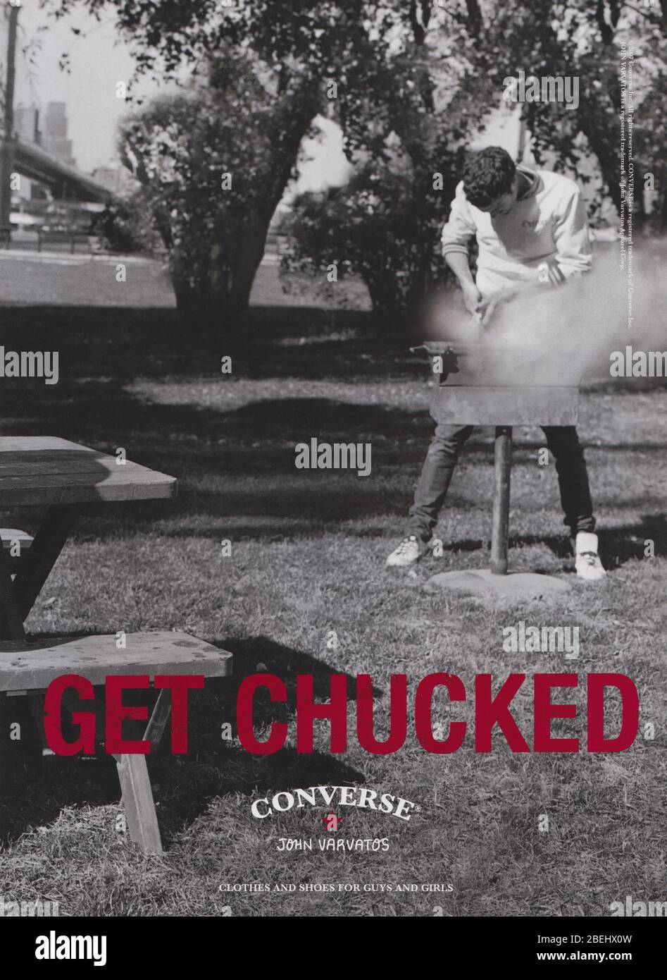 poster advertising Converse fashion house in paper magazine from 2007 year,  advertisement, creative Converse Get Chucked 2000s campaign Stock Photo -  Alamy