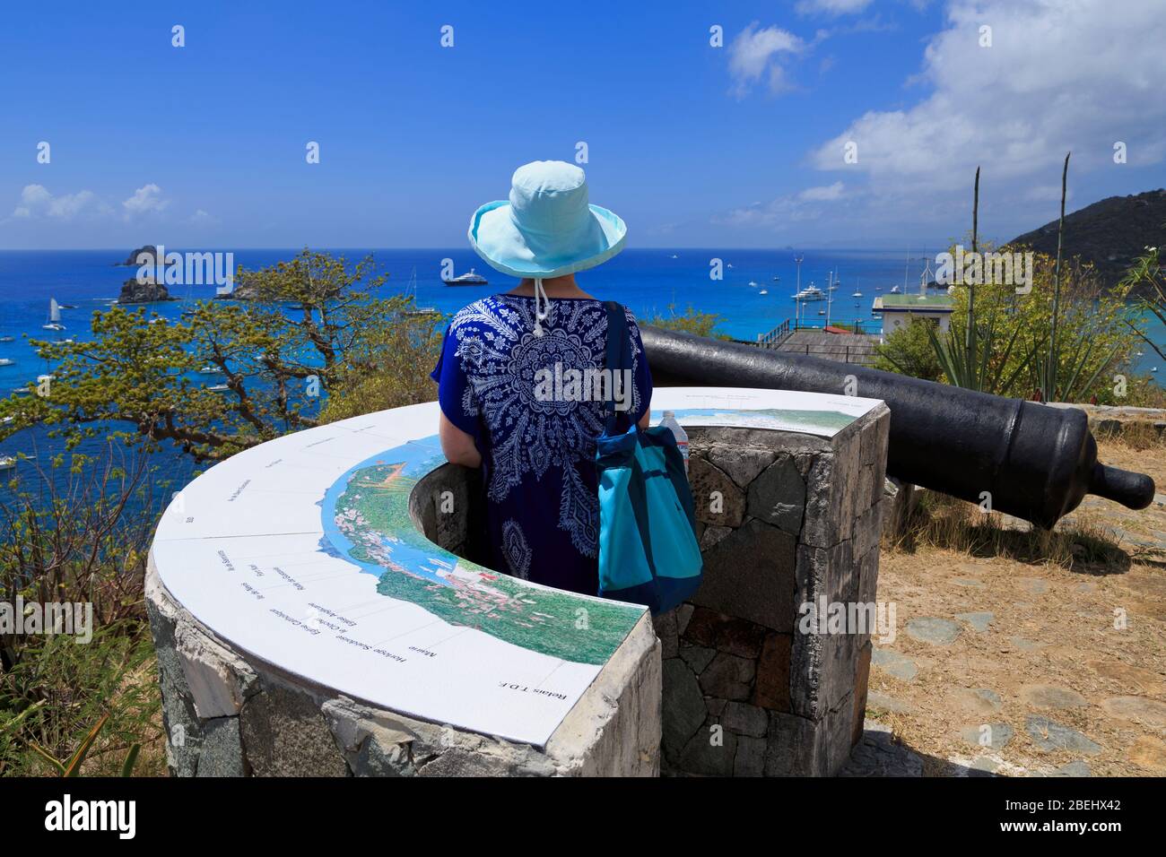 Cannon in Gustavia,Saint Barts,Caribbean Stock Photo