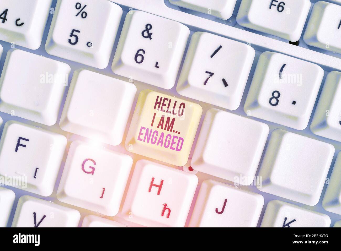 Conceptual hand writing showing Hello I Am... Engaged. Concept meaning ...