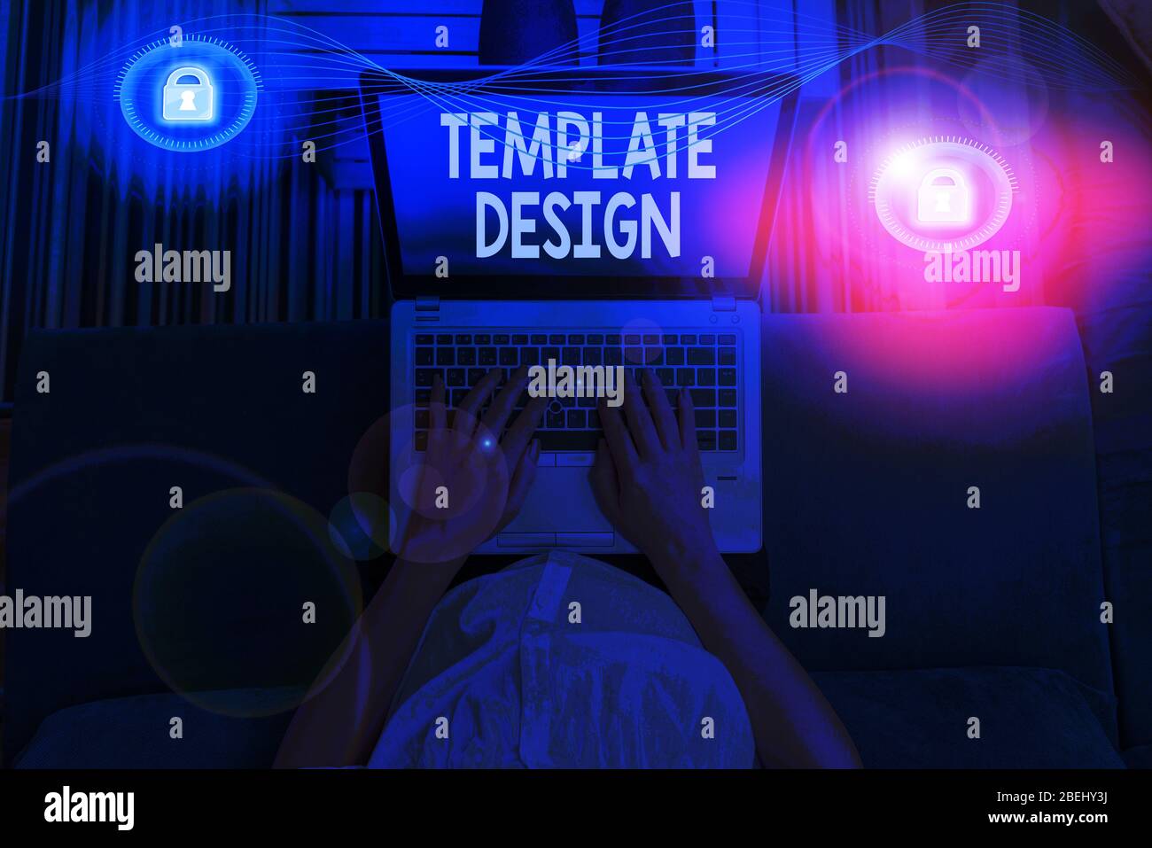 Writing note showing Template Design. Business concept for an overall ...