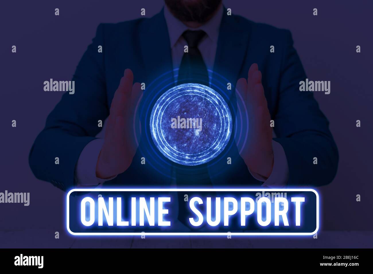 Text sign showing Online Support. Business photo text electronic ...