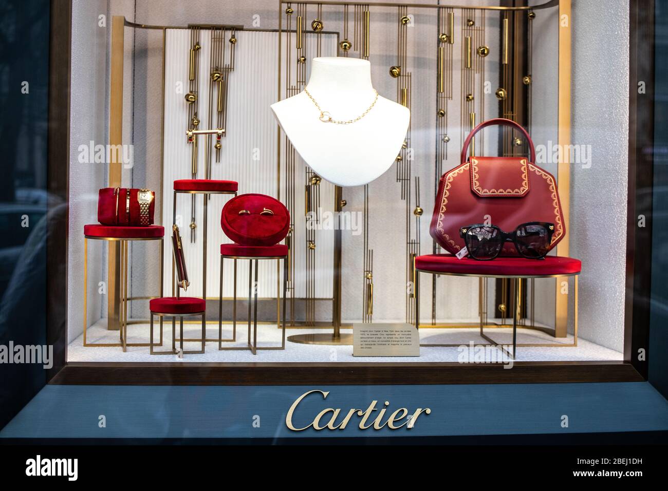 Cartier jewelry store, window shop 