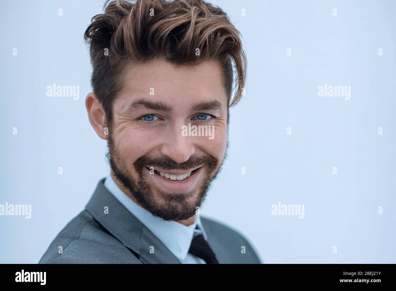 Portrait of a handsome man, isolated over a white background Stock ...