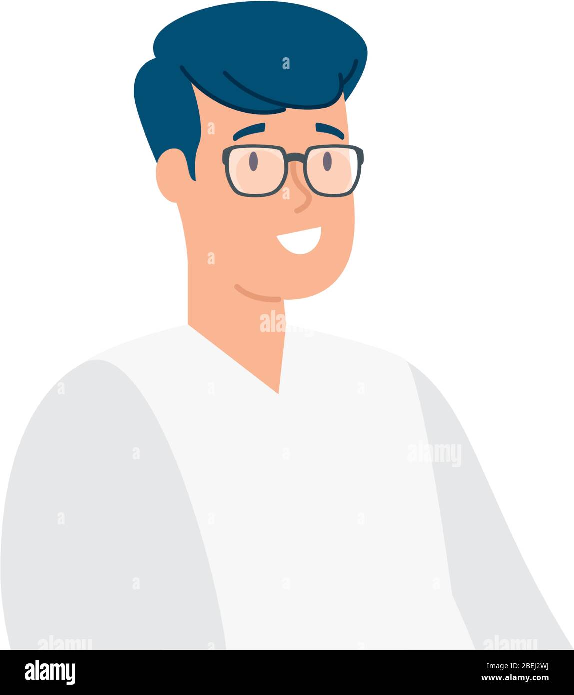 young man with eyeglasses isolated icon Stock Vector Image & Art - Alamy