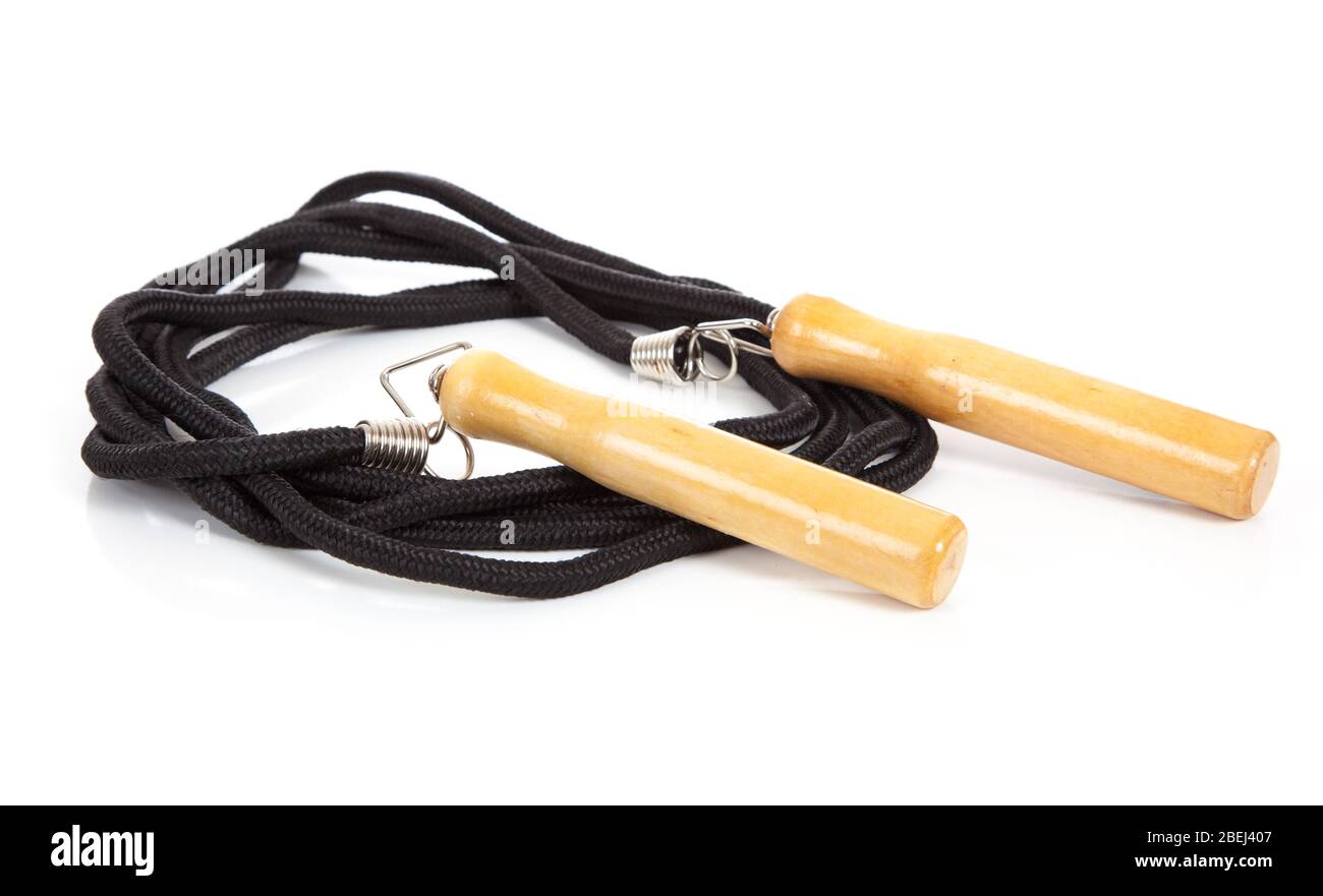 A jump rope on white backgrounf Stock Photo