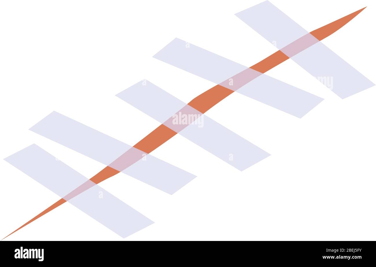 Scotch suture icon, isometric style Stock Vector