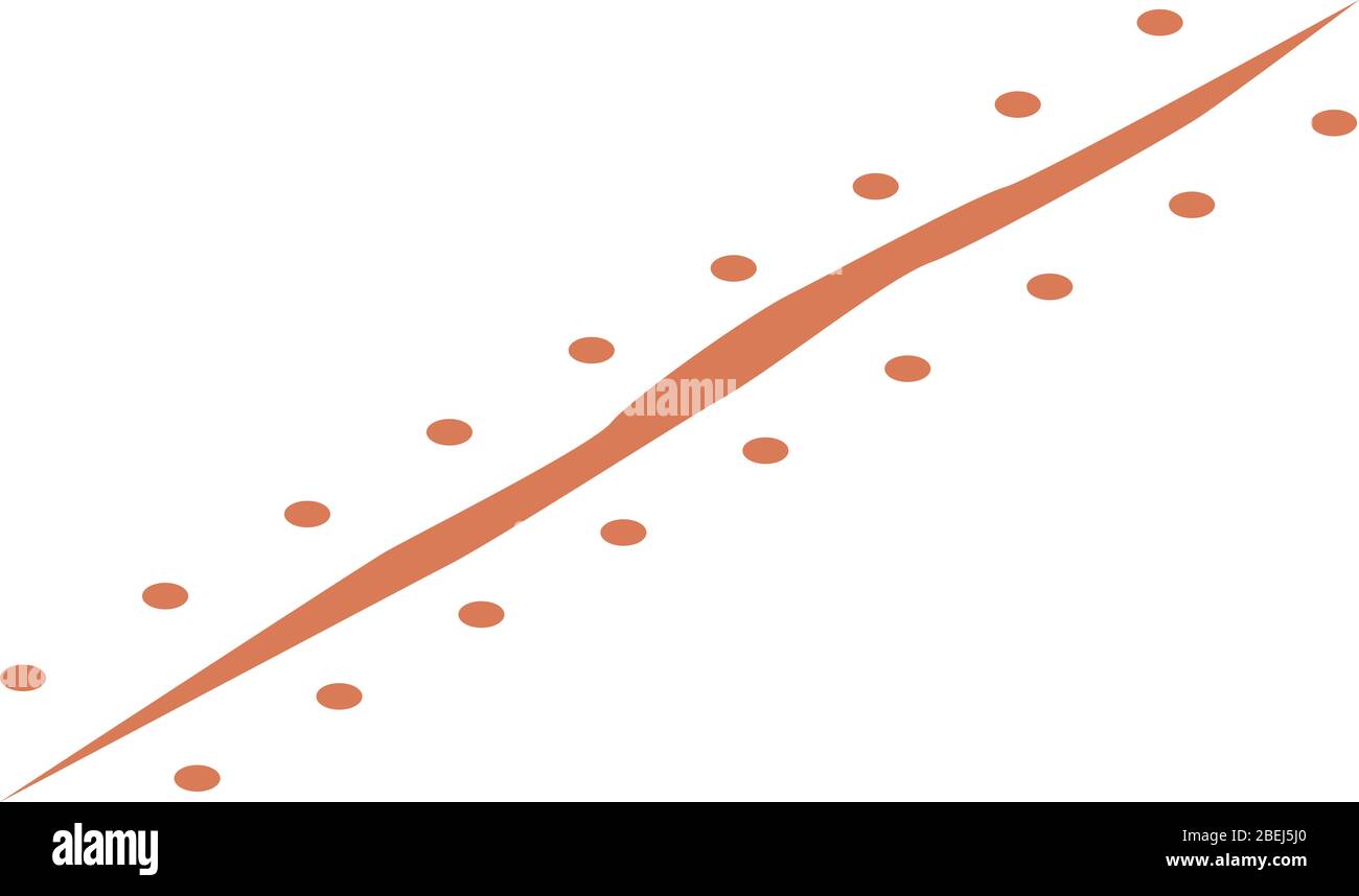 Operation suture icon, isometric style Stock Vector