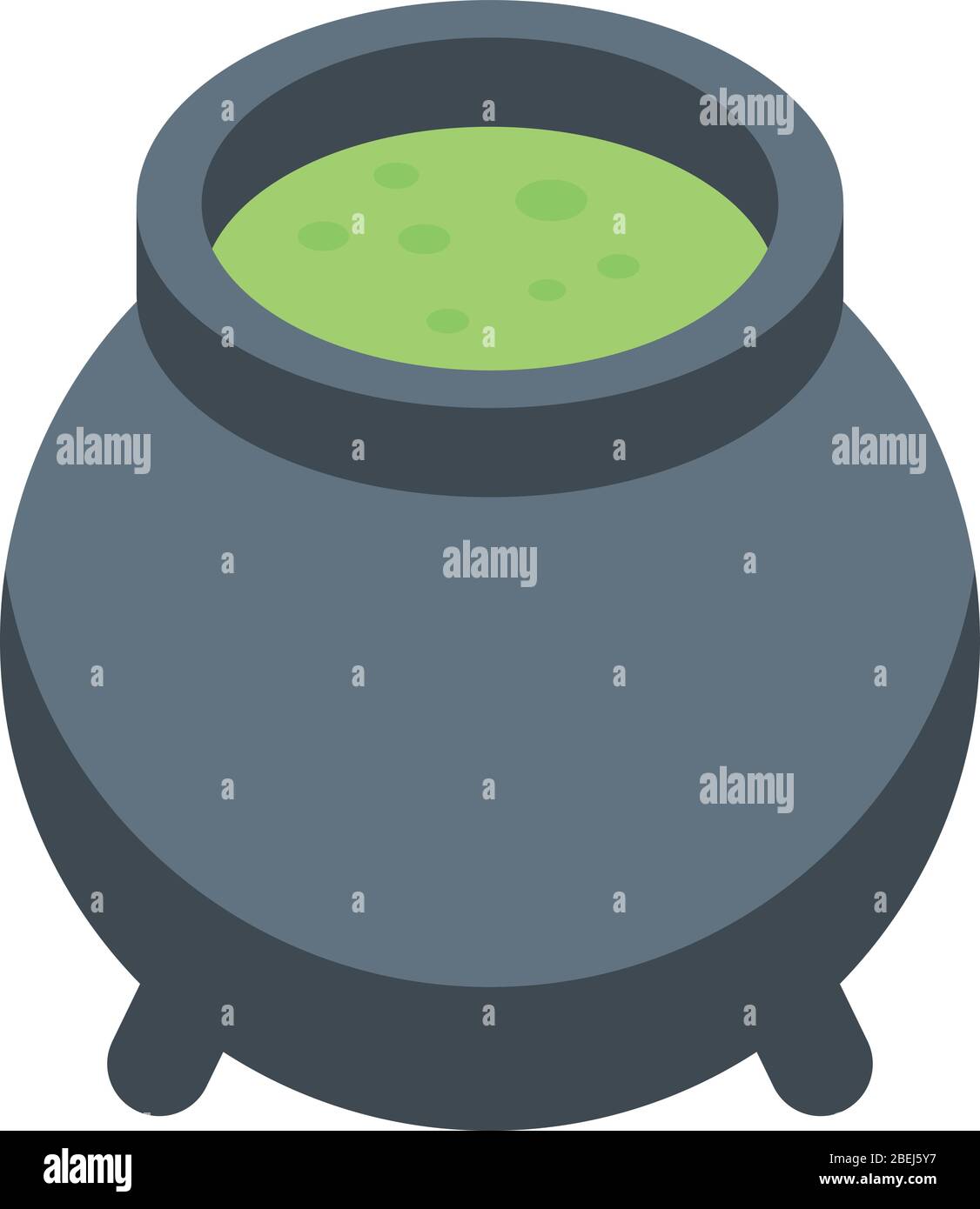 Magic cauldron icon, isometric style Stock Vector