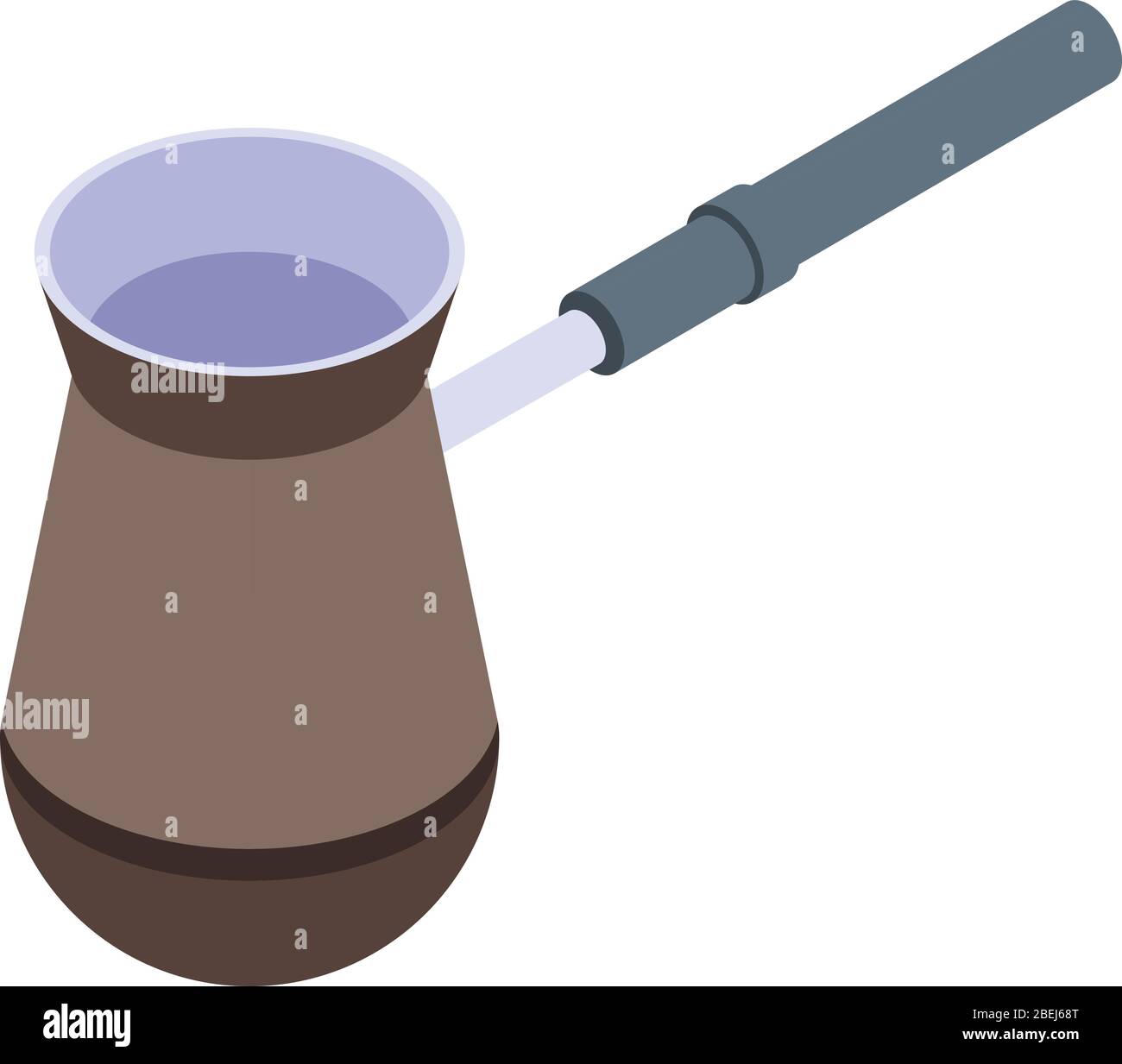 Turkish coffee pot icon, isometric style Stock Vector